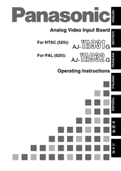 Panasonic AJ-YA931G Instrucciones De Operación