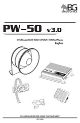 B&G electronics PW-50 Manual De Instalación Y Funcionamiento