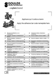 Xylem Goulds NSC Manual De Instalación, Funcionamento Y Mantenimiento