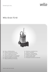 Wilo Drain TS 40 Instrucciones De Instalación Y Funcionamiento