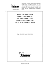 Bimar SE1600.EU Folleto De Instrucciones