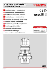 Scame OPTIMA-EX Serie Instalación Uso Y Mantenimiento
