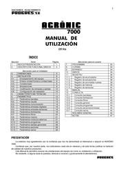 Progres AGRONIC 7000 Manual De Utilización