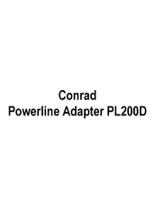 Conrad Powerline PL200D Guia De Inicio Rapido