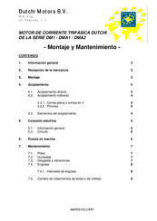 Dutchi Motors B.V. DM1 Serie Montaje Y Mantenimiento