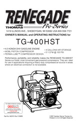 Gardner Denver Thomas Renegade Pro Serie Manual Del Propietario E Instrucciones De Uso