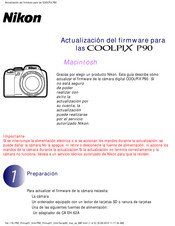Nikon COOLPIX P90 Guía De Actualización Del Firmware