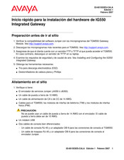 Avaya IG550 Inicio Rápido Para La Instalación Del Hardware