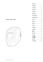 Fronius Fazor 1000 Guia De Inicio Rapido