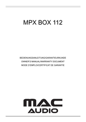 MAC Audio MPX BOX 112 Manual Del Usuario