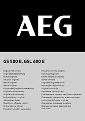 AEG GS 500 E Manual Original