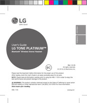 LG TONE PLATINUM Manual Del Usuario