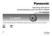 Panasonic LUMIX H-H020A Instrucciones De Operación