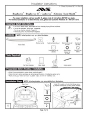 AVS Chrome Hood Shield Instrucciones De Instalación
