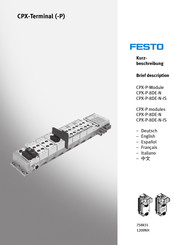 Festo CPX-P-8DE-N-IS Manual De Instrucciones