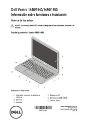 Dell Vostro 1540 Información Sobre Funciones E Instalación