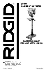 RIDGID DP1550 Manual Del Operador