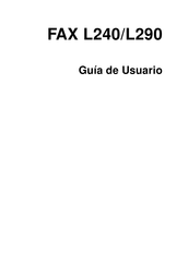 Canon FAX L290 Guía De Usuario