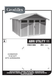 Grosfillex ABRI UTILITY 11 Manual De Montaje