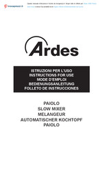 ARDES 2480 Folleto De Instrucciones