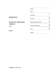 Siemens SIPROTEC 7SD610 Manual