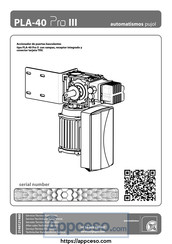 Automatismos Pujol PLA-40 Pro III Instrucciones De Montaje