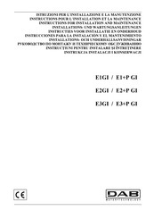 DAB E2GI Serie Instrucciones Para La Instalación Y El Mantenimiento