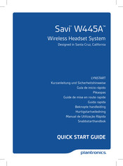 Plantronics Savi W445A Guia De Inicio Rapido