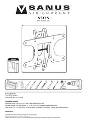 Sanus VisionMount VST15 Manual De Instrucciones