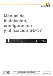 UDE GD-37 Manual De Instalación