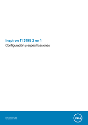 Dell Inspiron 11 3195 2 en 1 Configuración Y Especificaciones