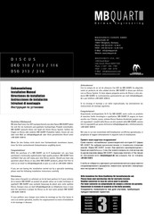 Maxxsonics MB QUART REFERENCE RUA 213 Instrucciones De Instalación