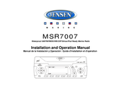 Jensen MSR7007 Manual De La Instalación Y Operación