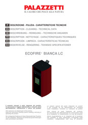 Palazzetti ECOFIRE BIANCA LC Descripción - Limpieza - Características Técnicas