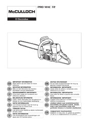 Electrolux McCulloch PRO MAC 72 Manual De Instrucciones