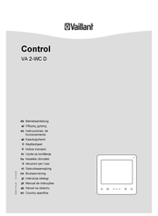 Vaillant Control VA 2-WC D Instrucciones De Funcionamiento