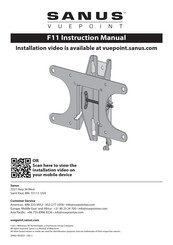 SANUS VuePoint F11 Manual De Instrucciones