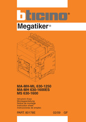 Bticino Megatiker ML 1250ES Instrucciones De Empleo