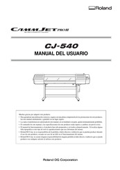 Roland CAMMJET PRO II CJ-540 Manual Del Usuario