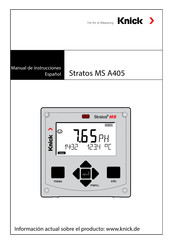 Knick Stratos MS A405 Manual De Instrucciones