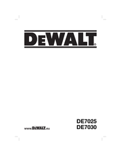 DeWalt DE7030 Traducido De Las Instrucciones Originales