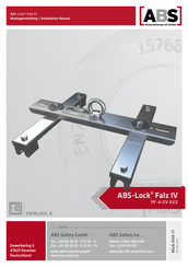 ABS Safety ABS-Lock Falz IV Manual De Montaje