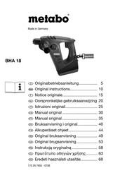 Metabo BHA 18 Manual Original