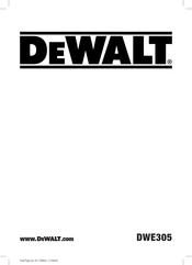 Dewalt DWE305 Manual Del Usuario