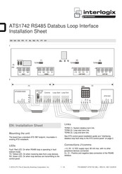 Interlogix ATS1742 RS485 Hoja De Instalación