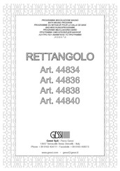 Gessi RETTANGOLO 44834 Manual Del Usuario