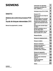 Siemens SIMATIC PCS 7 CFC Manual De Programación Y Manejo