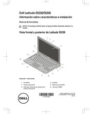 Dell Latitude E6330 Información Sobre Características E Instalación