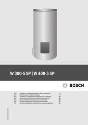 Bosch W 400-5 SP Instrucciones De Instalación Y Mantenimiento Para El Técnico