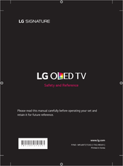 LG SIGNATURE OLED65G7V Seguridad Y Referencias